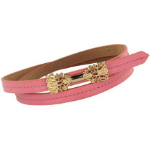 Lady bow metal buckle waist belt